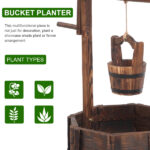 Outdoor Reinforced And Anticorrosive Wooden Wishing Well Flowerpot SAME AS 26166619 - Image 5