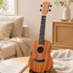 26in mahogany body rosewood fingerboard ukulele, cotton bag, capo, strap, picks*2, tuner Strings Dust cloth - Image 10
