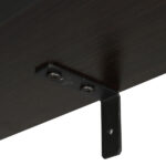 5-layer wall-mounted household steel-wood shelf, density board, iron frame, 61*30.5*182.88cm, black walnut color board, black frame - Image 12