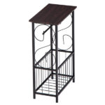 Same Code 87639072 (37 x 20 x 55)cm Multifunctional Bathroom Table / Interior Side Table Tissue Magazine Rack Dark Brown - Image 2