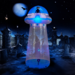 Replace 81241045 8.8 FT Halloween Inflatable UFO Yard Decoration, Fun Tall Blow up Yard Decor with Built-in LED Lights and Stand Inside Design for Holiday Party Yard Lawn Garden Decor Indoor Outdoor - Image 9