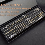 Miniature Ancient Famous Sword Set with Display Stand (6 Swords) (14 Weapons Total) - Metal Mini Sword Weapon Model Keychain Pendants, Perfect for History Enthusiasts, Party Supplies and Decorations, Unique Gifts, Collectibles - Image 7