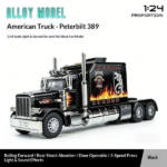 Semi Truck Toys for Boy Heavy Trucks,Metal Diecast Trucks Model Pull Back Cars with Light and Sound,Truck and Trailer Toys for Boys,Toy Trucks for Boys Age 4-8