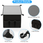 Hanging Storage Net for 35.43x23.62 Camping Table Under Table Folding Net Bag Tear-Resistant with 3 Side Pockets 4 Corner Clips for Camping Hiking Fishing - Image 5