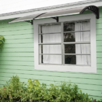 Same Code 82632470 80*38in Household Application Door & Window Rain Cover Eaves Brown Board & Black Holder - Image 29