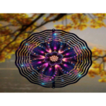 CIFbuy Solar Powered 10 Inch Mandala Wind Chime with LED Lights Spinning Hook Outdoor Garden Patio Decor(TikTok, temu pick-up service) - Image 4