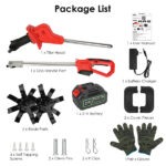21V Electric Cordless Electric Soil Cultivator - 550W High Power 300RPM, 4-Blade 16 Steel Tines , 4000mAh Battery + Battery Display, Safety Protection + Auxiliary Handle, Perfect for Weeding/Lawn Care - Image 5