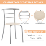 Same Code 29174819 PVC Breakfast Table (One Table and Two Chairs) Natural - Image 5