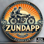 CIFbuy 1pc 2D Flat Round Sign 8x8in ZUNDAPP, "" ZUNDAPP 1920s, European Retro Plaque Vintage Motorcycle Metal Tin Sign TikTok, Temu Self-pickup LogiSiics