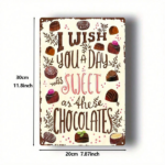CIFbuy Vintage Chocolate Theme Metal Sign 8x12 Inch, Classic 2D Flat Wall Art Decorative Plaque For Home Kitchen Bar Garden Cottage Dec TikTok, TikTok, Self-pickup Logiopics - Image 2