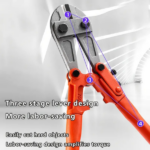 Heavy-Duty Mini Bolt Cutter 14" for Cutting Fence, Steel Wire, Small Chain, Screws, and Rivet, with Soft Grip Rubber Ergonomic Handle Cutters - Image 3
