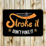 CIFbuy Funny Billiards Pool Metal Tin Sign Wall Art, "Stroke It Don't Poke It" Humorous Quote Decor With Pool Cue & Stars Pattern, Pool Cue & Stars Pattern, Vint TikTok, TikTok, te Decor With Pool Cue & Stars Pattern Self-okckup Logiopintorous Quote - Image 7
