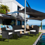 2pcs Arm Chairs 1pc Love Seat & Tempered Glass Coffee Table Rattan Sofa Set Black - Image 56