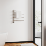 Brushed Nickel Heated Towel Rack for Bathroom,Wall Mounted with Intelligent Touch Screen Timer, 4-Bar Towel Warmer, 304 Stainless Steel Polished, Plug-in/Hard-Wired[Unable ship on weekends, TK/TEMU only for pickup, only TX10643 warehouse supports GOFO] - Image 8