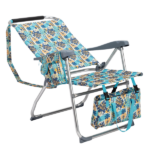 17 Inch Seat Height Beach Chair for Adults, Folding Portable Camping Chair with Headrest, Cup Holder, Side Pocket & Bottom Storage Bag, 7-Position Adjustable Aluminum Beach Chair, Heavy Duty 265 LBS Capacity, Oxford Fabric for Beach, Patio, Pool, Vintage Summer Print - Image 24