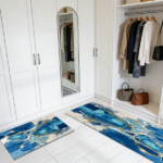 Three-piece kitchen rug set, non-slip and washable, abstract pattern kitchen hallway rug, soft and comfortable, suitable for sinks, floors, entrances, hallways and bathrooms. - Image 6