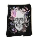 1 pc Floral Skull Throw Blanket, Gothic Sugar Skull with Watercolor Flowers Blanket, Black Background Cozy Sherpa Blanket, Day of the Dead / Halloween Decor, Soft Plush Blanket for Couch Bed Sofa temu can only be self-picked up - Image 8