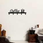 CIFbuy™ Wall Mounted Metal Coffee Cup Rack with Multi-Hooks Kitchen Living Room Organizer (TikTok, temu pick-up service) - Image 3