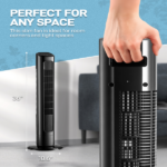RTW-GR36 US Standard 36 Inch Tower Fan, 110V 45W, Black Plastic Body with Copper Motor, Touch & Remote Control, 3 Speeds, 3 Modes, Oscillating, 9H Timer, Household Fan - Image 5