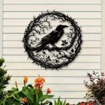 CIFbuy Gothic Black Crow Wall Art Vintage Industrial Bird Silhouette Wall Decor for Living Room Bedroom(TikTok, temu pick-up service) - Image 4