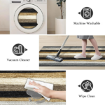 Three-piece kitchen rug set, non-slip and washable, abstract pattern kitchen hallway rug, soft and comfortable, suitable for sinks, floors, entrances, hallways and bathrooms. - Image 4