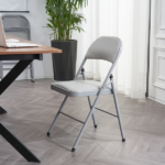 Same Code 31709558 6pcs Elegant Foldable Iron & PVC Chairs for Convention & Exhibition Gray - Image 23