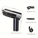 Wireless silver Car vacuum cleaner wireless usb charging car vacuum cleaner home handheld mini desktop vacuum cleaner portable - Image 3