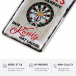 CIFbuy Vintage Dart Tin Sign 8x12in Retro Metal, Decor Rustic Iron Plaque Dartboard Design "Reicht Mir, Meine Darts" Home Bar Man Ca 8x12inikTok, 8x12inikTok, ign "Reicht Mir Self-r ckup Logiop Caboard Design - Image 5