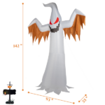Replace 50904039 12ft 4pcs LED Lights Giant Scary Ghost Flames and Flashing Red Eyes Inflatable Halloween Decoration - Image 14