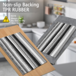 Three-piece kitchen rug set, non-slip and washable, abstract pattern kitchen hallway rug, soft and comfortable, suitable for sinks, floors, entrances, hallways and bathrooms. - Image 4