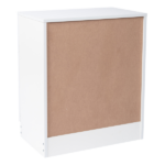 3-Drawer Tall Cabinet Particleboard Bedside Table with Textured Melamine Finish White - Image 13