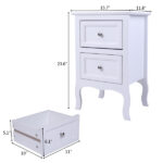Oid Code 48714449/34800355 2pcs Country Style Two-Tier Night Tables Large Size White - Image 29