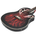 Don’t sell on Amazon 41 inch Full-Size Cutaway Acoustic-Electric Guitar Grape Voice Hole Spruce Top Round Back Sunset Red - Image 12