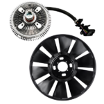 Engine Cooling Fan Blade and Clutch Kit Fits for Buick Rainier Chevrolet Trailblazer GMC Envoy 2002-2009 Black - Image 2