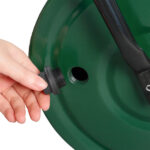 16in Heavy Duty Steel Lawn Roller, Garden Roller Can Be Filled with Water or Sand, Hand Roller with U-shaped Handle, Green & Black - Image 5