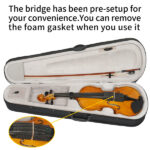 Do Not Sell on AmazonFull Size 4/4 Violin Set for Adults Beginners Students with Hard Case,Violin Bow,Shoulder Rest,Rosin,Extra Strings and Sordine - Image 3