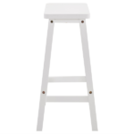 Same Code 38873429 2pcs Pine Wood Saddle Seat Bar Stool White - Image 7