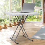 Replace 59374361 76*50*70.5cm Liftable Garden Plastic Table White - Image 54