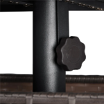 Outdoor Wicker Side Table with Patio Umbrella Hole, Black - Image 3