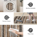 Three-piece kitchen rug set, non-slip and washable, abstract pattern kitchen hallway rug, soft and comfortable, suitable for sinks, floors, entrances, hallways and bathrooms. - Image 5
