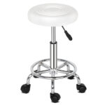 Professional Salon Stool with Spider Base - 8cm Thick Molded Foam, Semi-PU Leather, SGS Certified Gas Lift, 150kg Capacity, Nylon Casters (Blue) - Image 19
