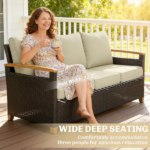 Rattan Wicker Sofa - Image 7