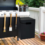 41*41*50.5cm Square Black Flip-top Gas Storage Garden Iron Side Table - Image 12