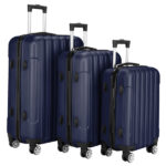 3-in-1 Multifunctional Large Capacity Traveling Storage Suitcase Luggage Set Navy Blue - Image 2