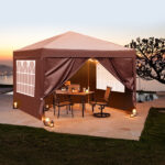 10x10ft Outdoor Pop Up Canopy, Portable Instant Canopy Tent with 4 Sidewalls for Outdoor Events Party Wedding Birthday Graduation, Dark Grey - Image 22