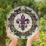 CIFbuy 7.87 Inch Louisiana Fleur De Lis Acrylic Stained Glass Suncatcher Window Decor (TikTok, temu pick-up service) - Image 4