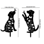 CIFbuy 2pcs Metal Dog Garden Decor: Adorable Puppy Silhouette Stakes. These Decorative Outdoor Yard Art Pieces, Ideal for Dog Lovers, Make Charming Garden De(TikTok/temu self-pickup orders) - Image 7