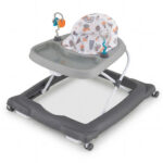 Grey Foldable Baby Walker with Detachable Tray & Shape Sorter Toys, 3-Level Height Adjustable for 6-12 Months - Image 3