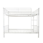 Same Code 38354706 Iron Bed Bunk Bed with Ladder for Kids Twin Size White - Image 2