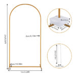 100*200cm For Wedding, Iron, Arc Roof, Door Frame Shape, Water Bag With Floor Nails, Iron Arch, Golden Yellow - Image 6
